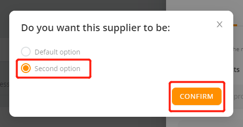 Mapping from another supplier -  Select Second option and click CONFIRM  - Wix DSers