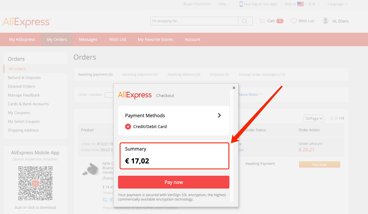 Change currency to pay on AliExpress - Pay in Different Currency - Wix DSers