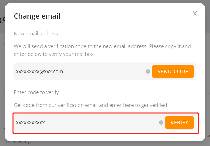 Change login email - Verify - Wix DSers