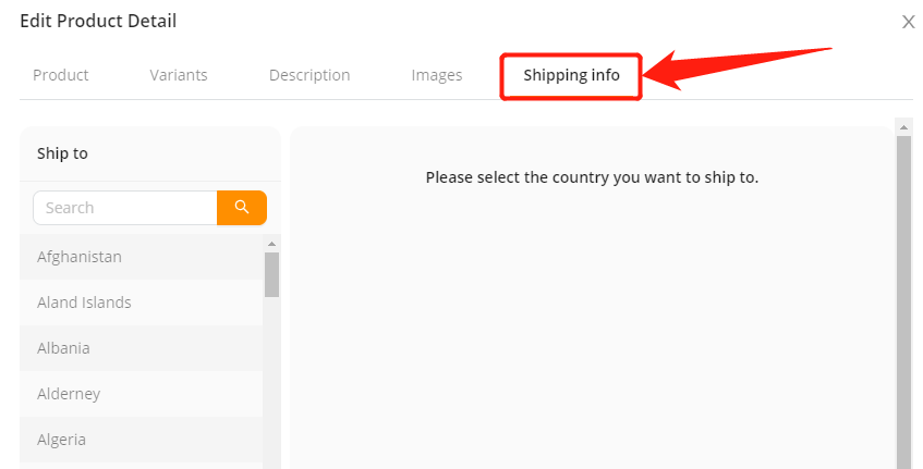 Check shipping methods - Click on the Shipping info tab - Wix DSers