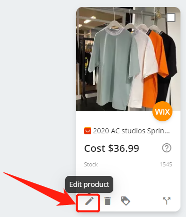 Edit a product - Click Edit product - Wix DSers