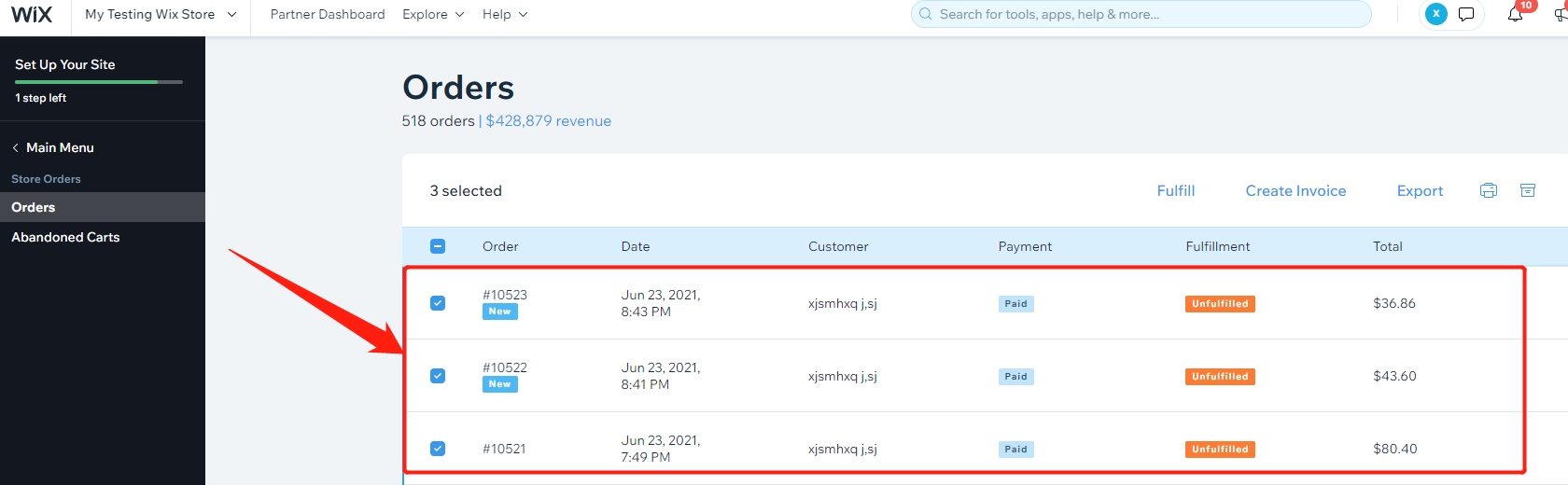 Manually orders in bulk - Wix – Orders - Wix DSers