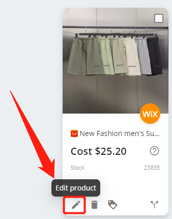 Import List - Edit product - Wix DSers
