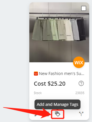 Import List - Tag a product - Wix DSers