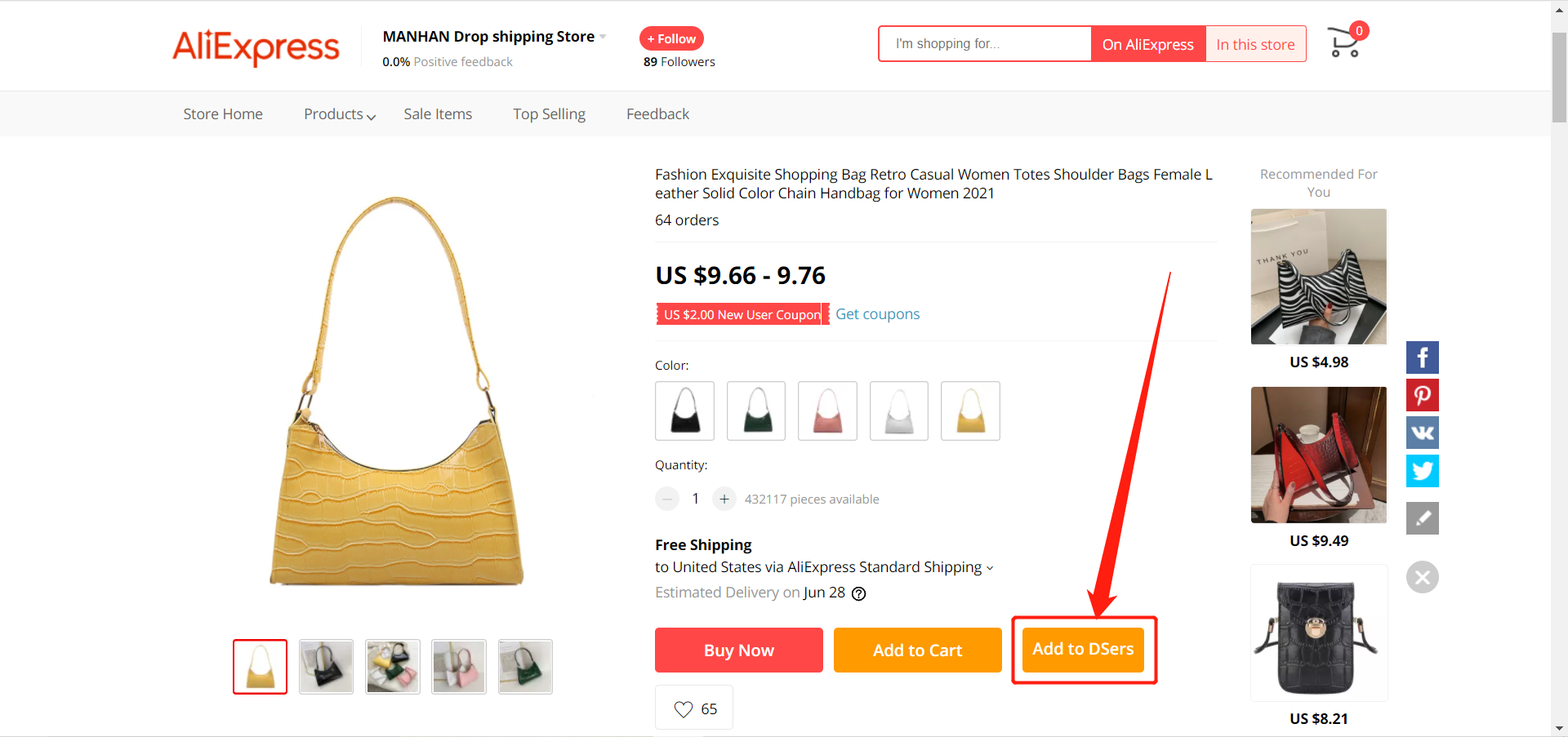 Import products from AliExpress - Product's detail page - Wix DSers