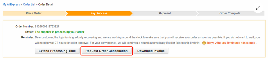 Cancel part of the order - Request Order Cancellation - Wix DSers