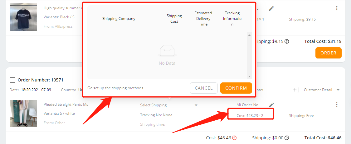 Why can’t I select a shipping method - quantity issue -  Wix DSers