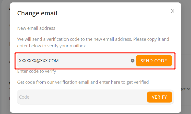 Change login email - Input New Email Address - DSers