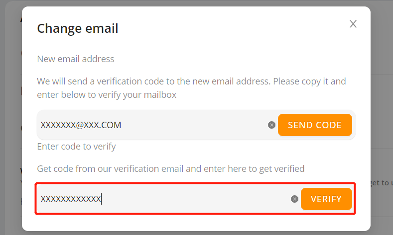 Change login email - Verify code - DSers