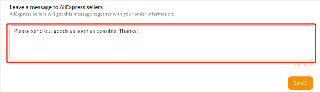 Default message to AliExpress suppliers with Woo DSers - Leave a message to AliExpress sellers - Woo DSers