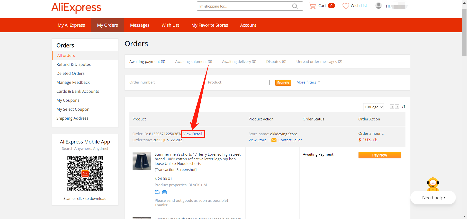 Default message to AliExpress suppliers with Woo DSers - View detail - Woo DSers