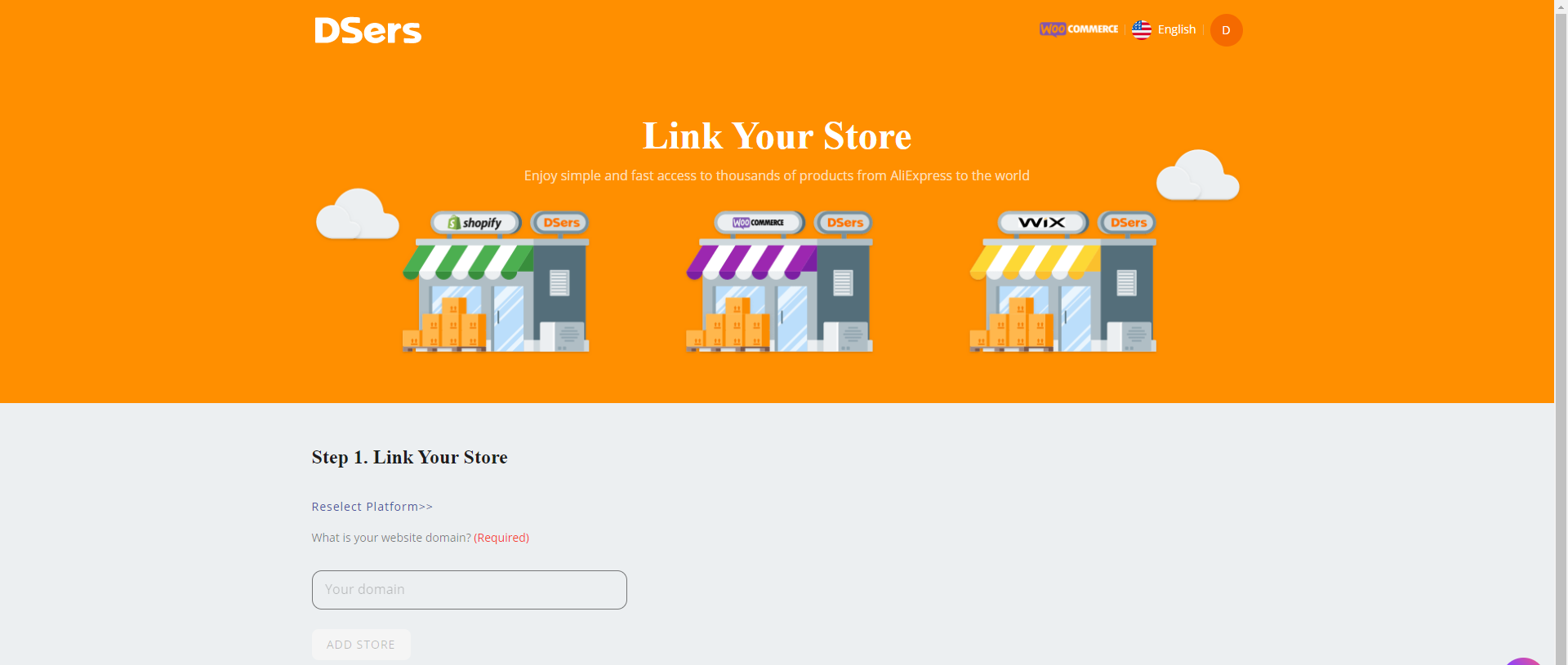 Link your WooCommerce store with Woo DSers - Input Domain - Woo DSers