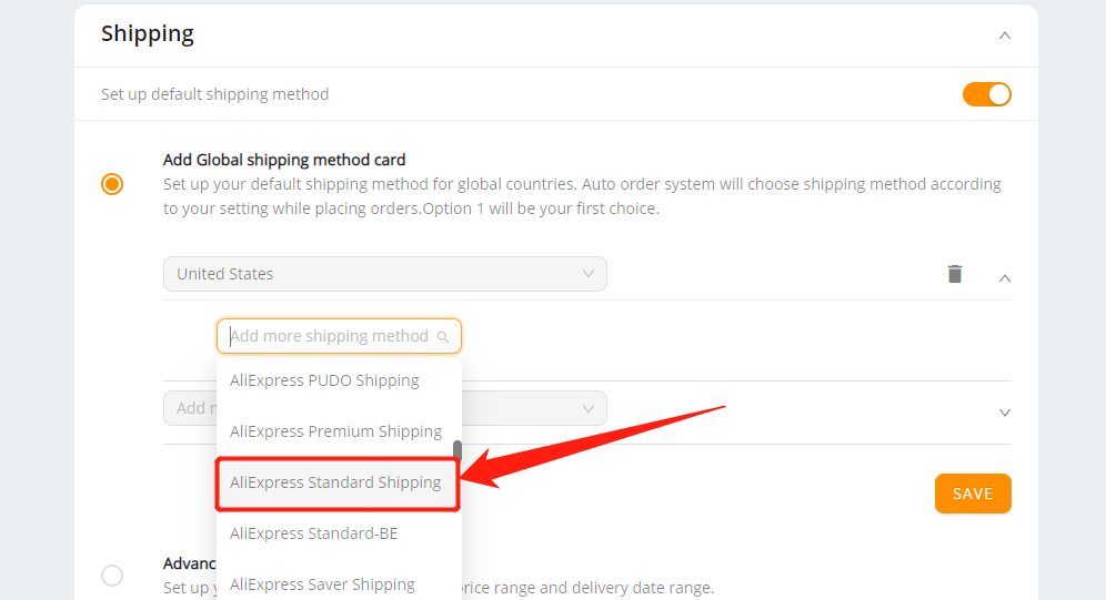 Set shipping method for all products with Woo DSers - Choose favorite shipping method - Woo DSers