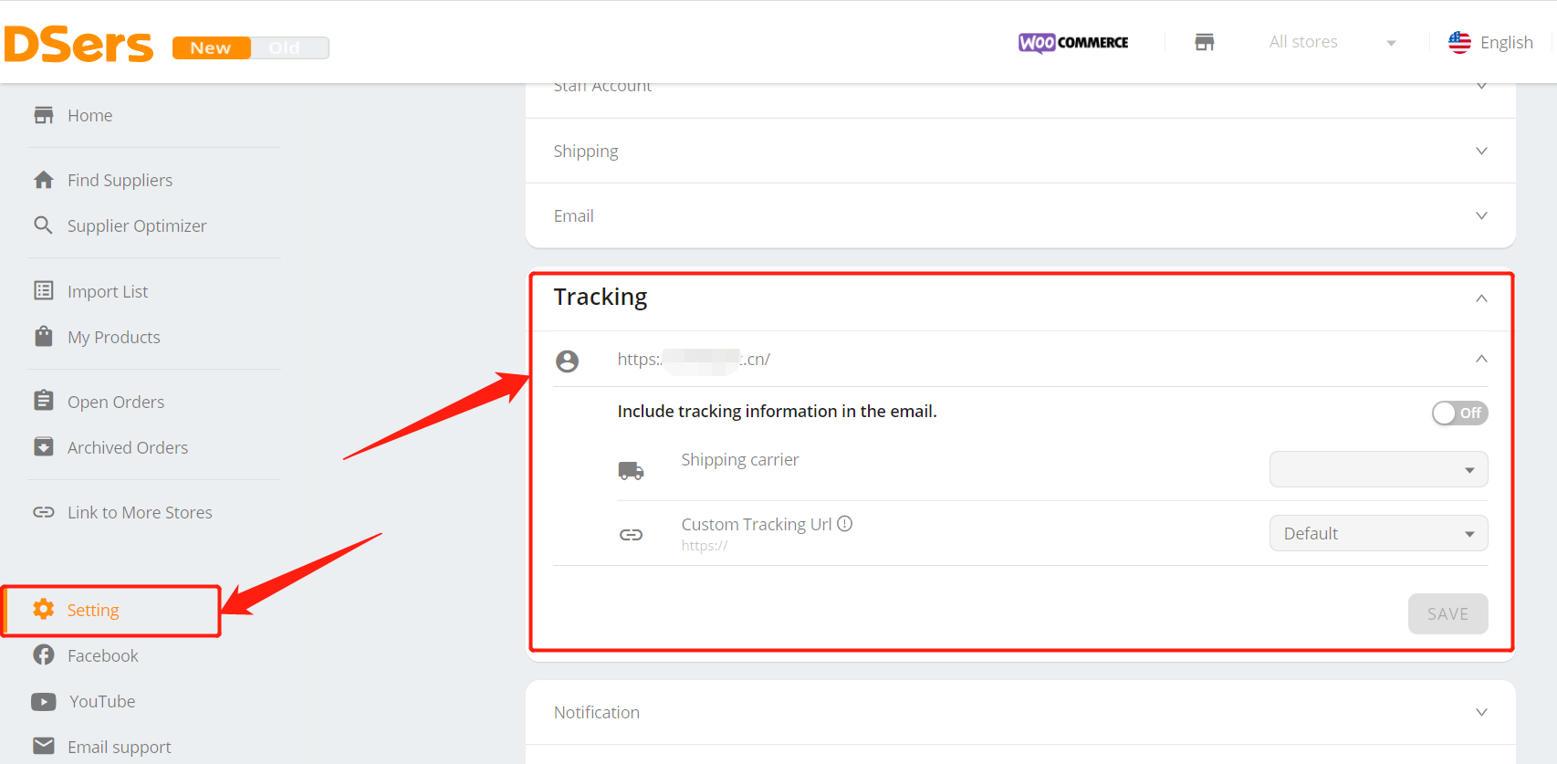 Set tracking for your orders with Woo DSers - Tracking Setting - Woo DSers