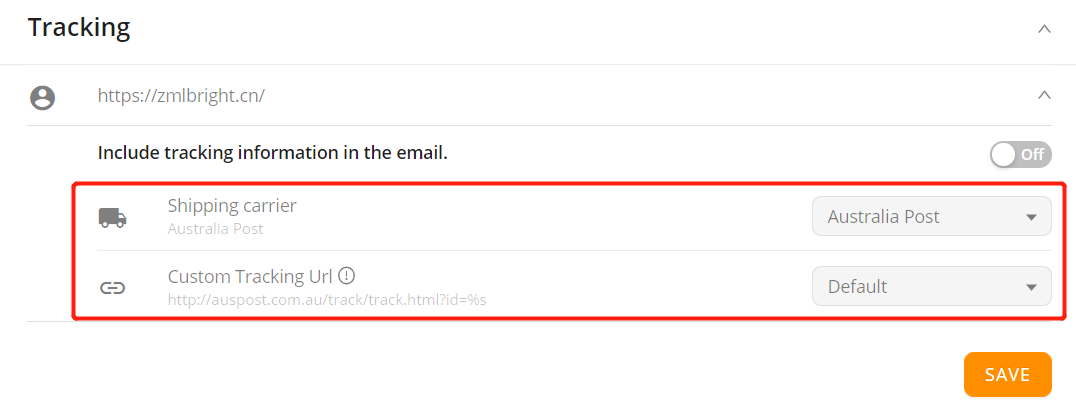 Set tracking for your orders with Woo DSers - Default Tracking URL - Woo DSers
