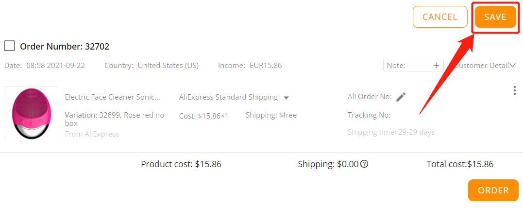 Specific message to an AliExpress supplier with Woo DSers - Save - Woo DSers