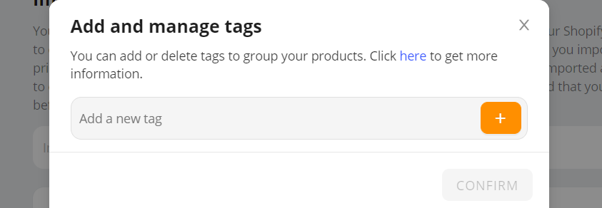 Tag products in Import List - add and manage tags - Shopify DSers