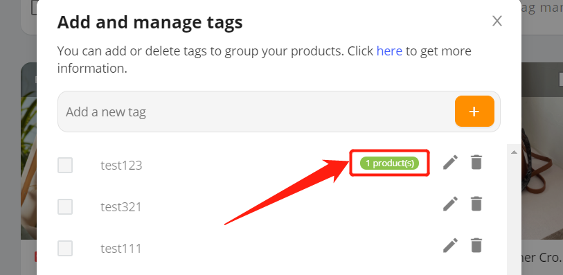 Tag products in Import List - added a Tag to a product - Shopify DSers