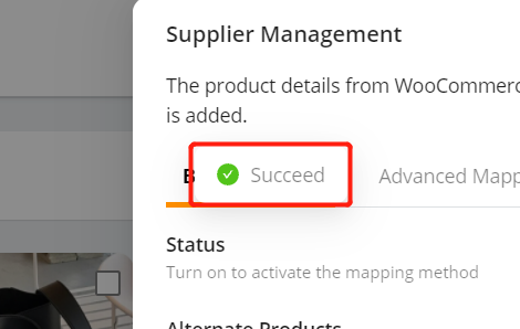 Add a substitute supplier to a WooCommerce product with Woo DSers - Success Notification - Woo DSers