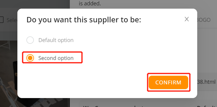 Add a substitute supplier to a WooCommerce product with Woo DSers - Select Second Option - Woo DSers