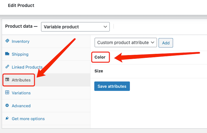 Add a variation to a product - Edit product - Woo DSers