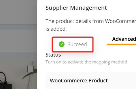 Advanced Mapping with Woo DSers - Success notification - Woo DSers