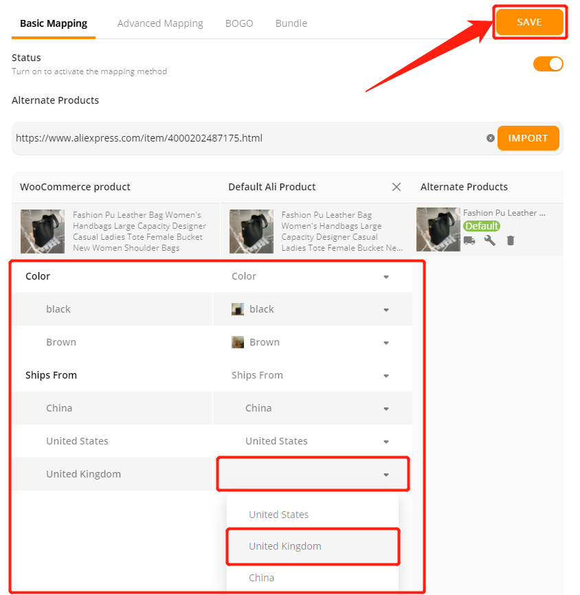 Connect AliExpress suppliers to your products with Woo DSers - Match all the attributes and variations - Woo DSers
