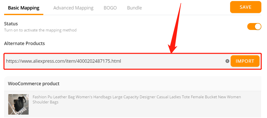 Connect AliExpress suppliers to your products with Woo DSers - Paste the URL to DSers - Woo DSers