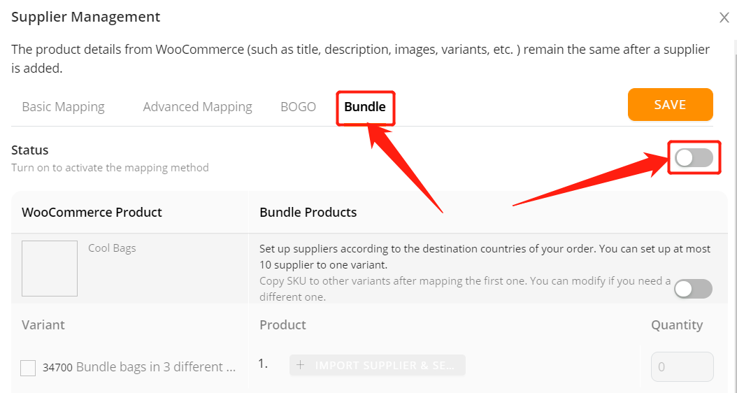 Create Bundles of products with Woo DSers - Access Bundle - Woo DSers