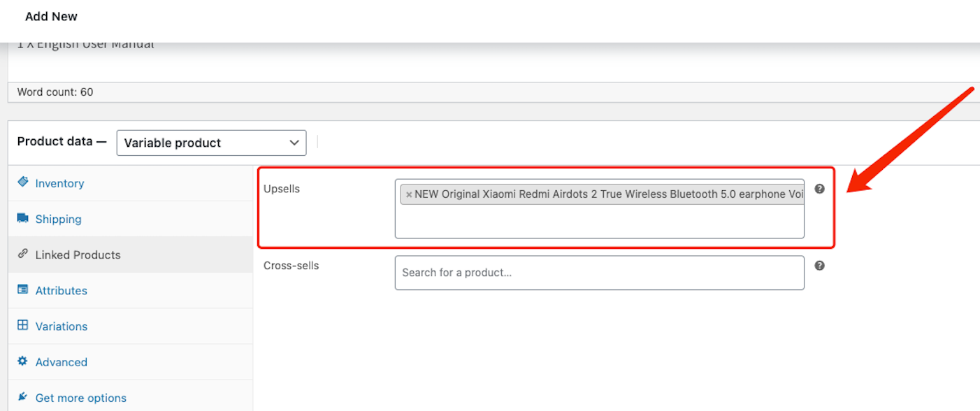 Create a product on WooCommerce with Woo DSers - Upsells - Woo DSers