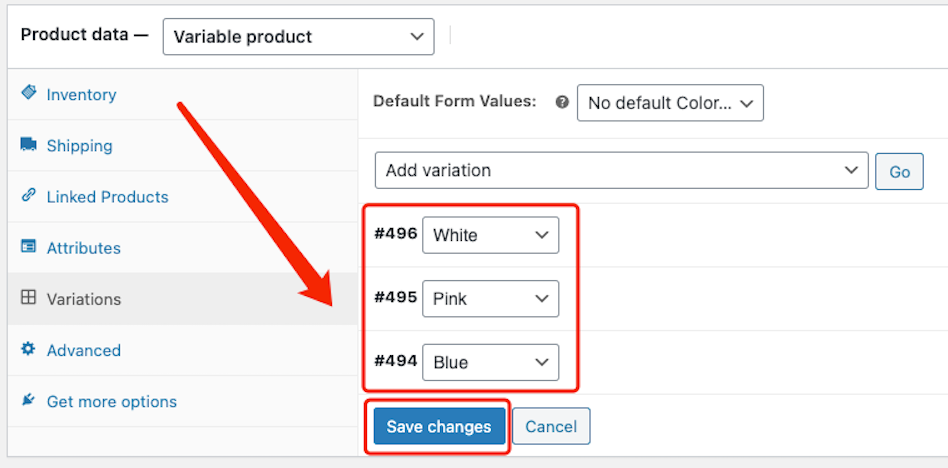 Create a product on WooCommerce with Woo DSers - Save Variations - Woo DSers