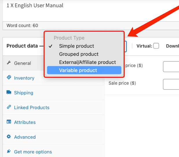 Create a product on WooCommerce with Woo DSers - Select Variable Product- Woo DSers