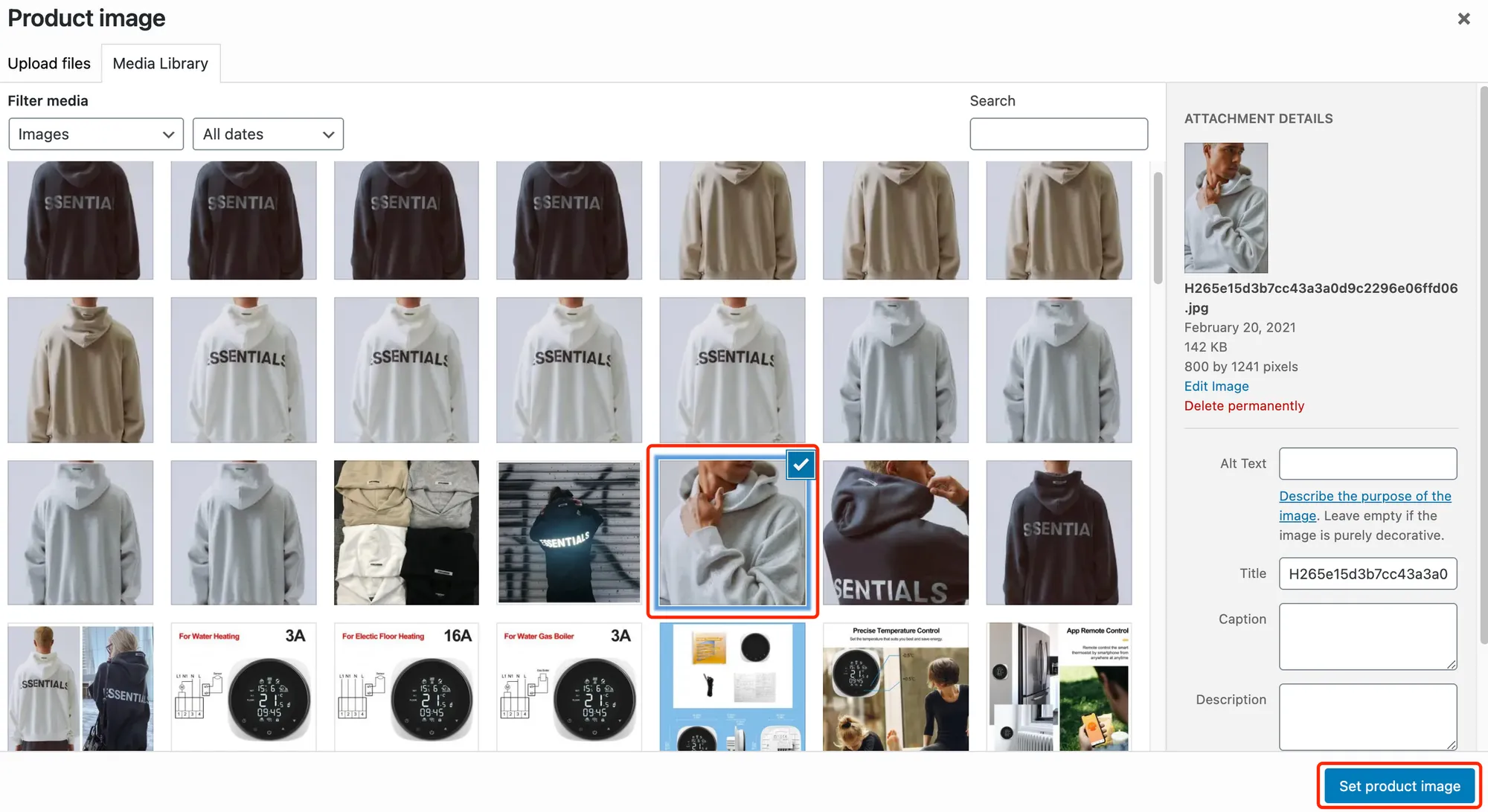 Edit a product on WooCommerce with Woo DSers - Set product image - Woo DSers