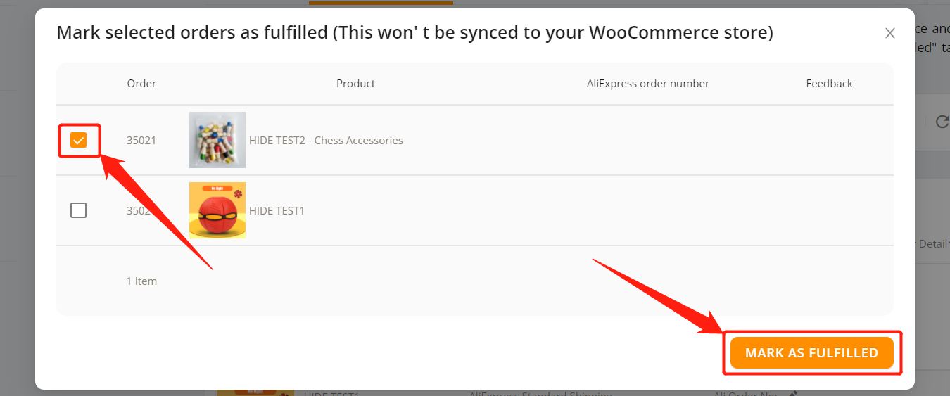 Fulfill orders manually on Woo DSers - mark as fulfilled - Woo DSers