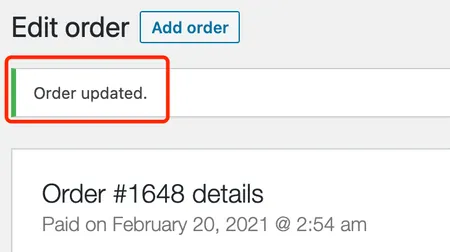 Fulfill orders manually on WooCommerce with Woo DSers - Order updated - Woo DSers