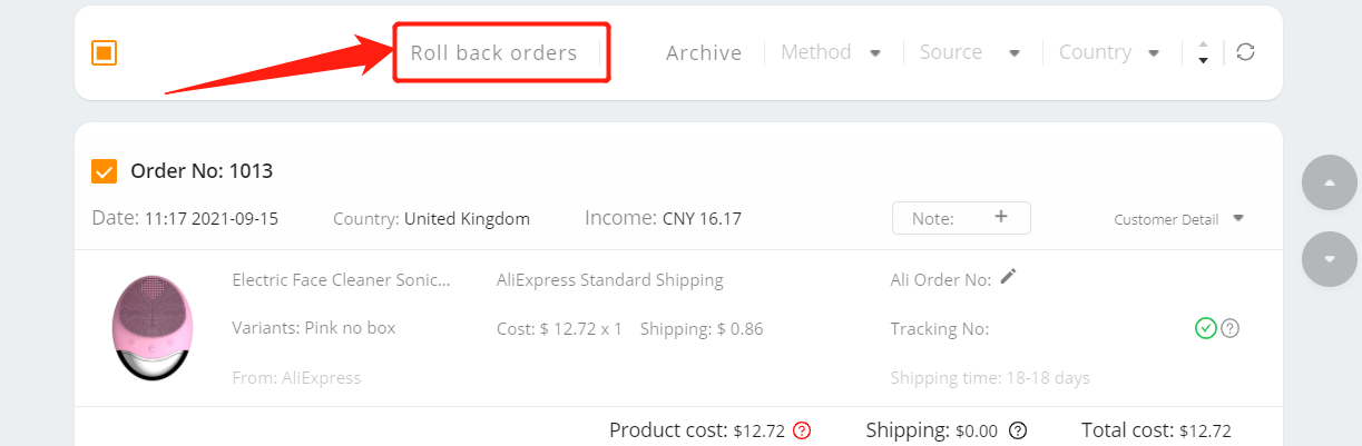 Orders not appearing on AliExpress - Roll back orders - Woo DSers