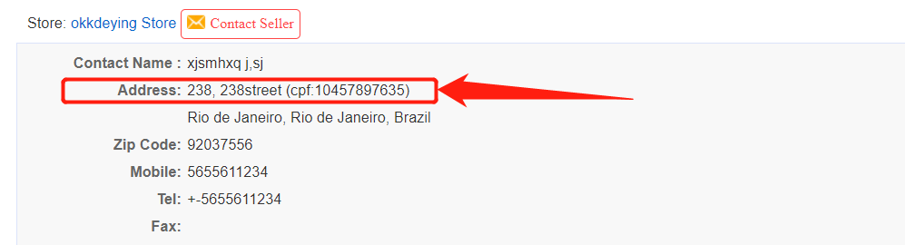 Orders to Brazil specifications - CPF number is added - Woo DSers