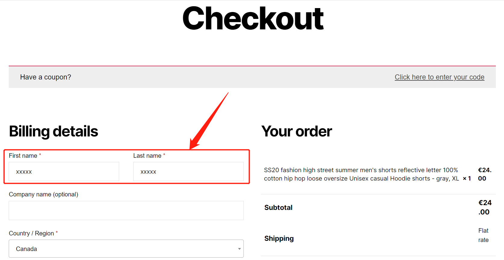 Orders to Canada specifications - fill in the name correctly in WooCommerce - Woo DSers