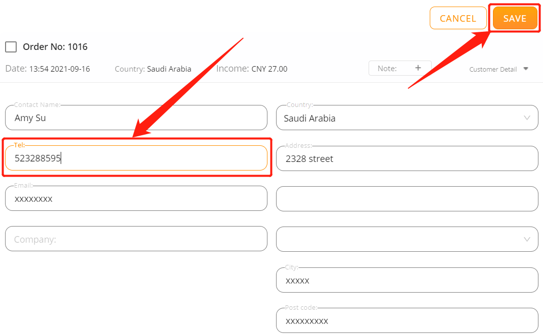 Orders to Saudi Arabia & UAE specifications - Add phone number - Woo DSers