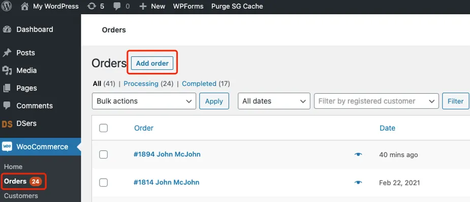 Re-order an order with deleted product - Add order on WooCommerce - Woo DSers