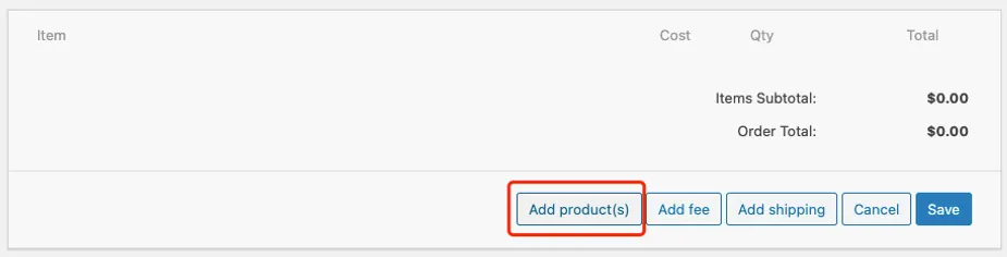 Re-order an order with deleted product - click Add product(s) - Woo DSers