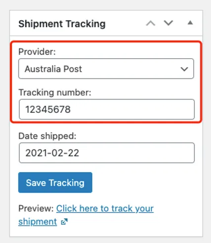 Send tracking number manually with Woo DSers - Enter tracking number - Woo DSers