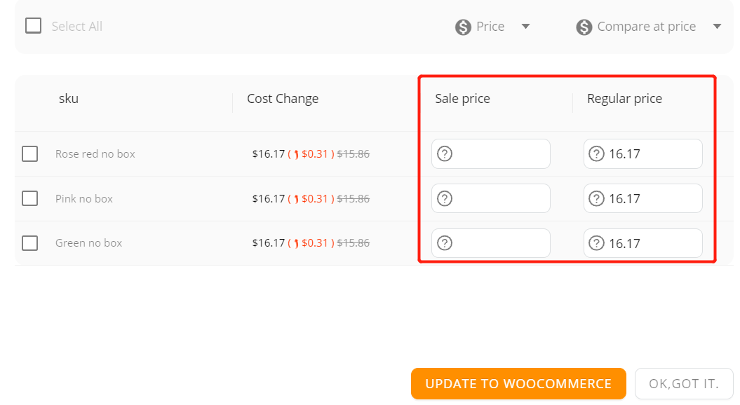 Set notifications - Price Notification modify price - DSers