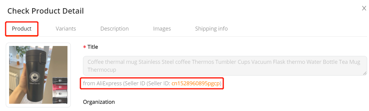 CSV bulk order - Seller ID - Shopify DSers