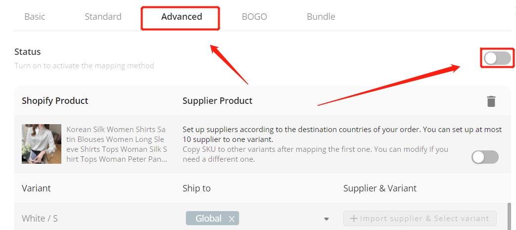 Advanced Mapping - Advanced Mapping - Shopify DSers
