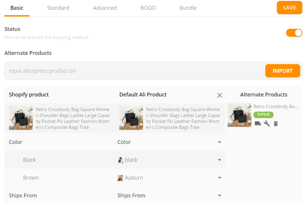 Basic, Standard, Advanced Mapping BOGO & Bundle introduction - Basic Mapping - DSers