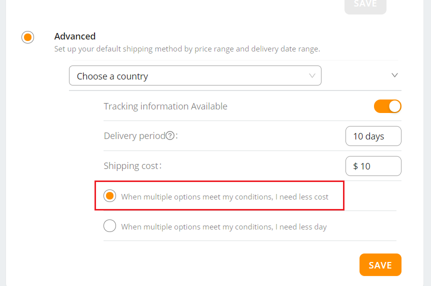 Set shipping method for all products - Cheapest Shipping method - DSers