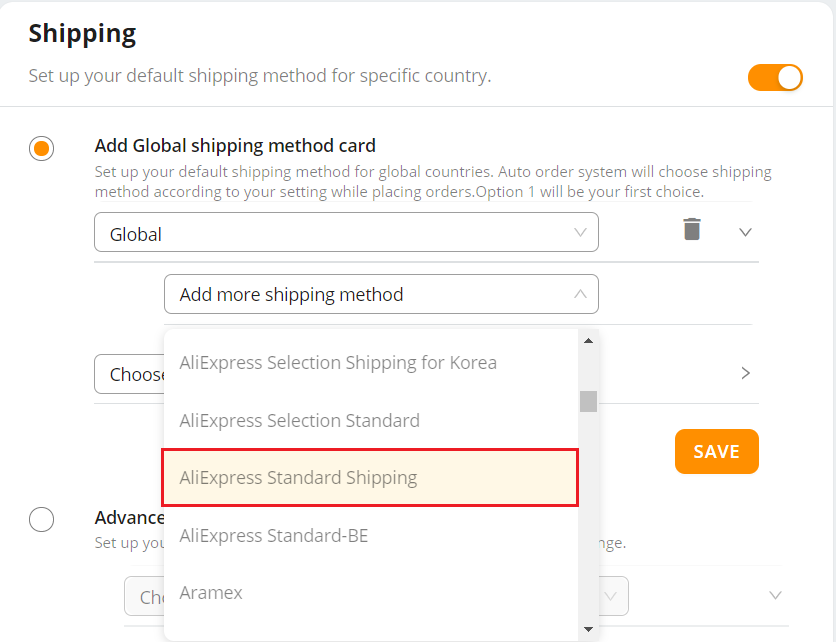 Set shipping method for all products - Choose your favorite shipping methods - DSers