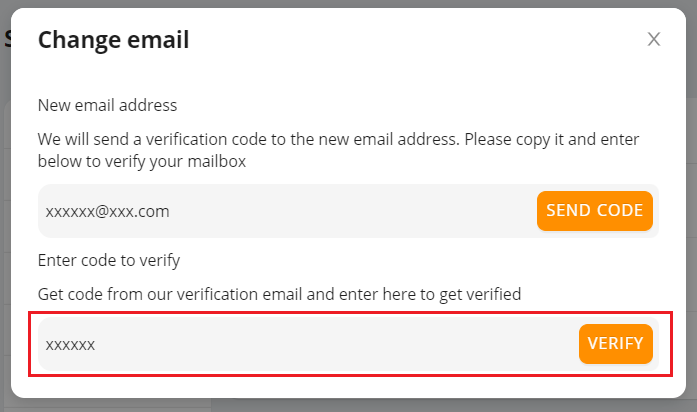 Change the DSers Login Emai - click VERIFY - DSers