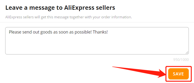 Default message to suppliers - Don’t forget to Save when you are done setting it up - DSers